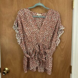 Women’s Floral Blouse, Size XL